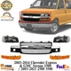 Front Grille Assembly + Headlight Kit For 2003-21 Chevy Express / GMC Savana Van