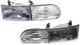  Driver and Passenger Side Headlight For Ford Taurus 1992-1995