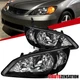 Fit 2004-2005 Honda Civic Coupe Sedan 2/4Dr Black Headlights Left+Right 04-05
