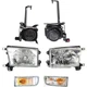 Headlight Kit For 1999-2002 Toyota 4Runner Left & Right 6pc