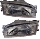  Driver and Passenger Side Headlight For Mitsubishi Mirage 1997-2001