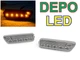 DEPO Amber LED Clear Bumper Side Marker Lights For 99-04 VW Jetta/Golf/GTi 4 IV
