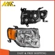 Pair Amber Headlight Assembly Chrome For Ford Escape Sport Utility 2008 2009-12