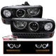 Black Projector Headlights+LED Bumper Lamps Fits 1998-2004 Chevy S10 Blazer L+R
