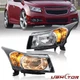 2PCS Chrome Headlights Clear Lens For 2011-2016 Chevy Cruze Headlamp Left+Right