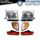 DIY 6pc Headlight Parking Light & Corner Light Kit Fits 1998-2000 Toyota Tacoma