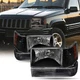 Fits 1993-1998 Jeep Grand Cherokee Black Headlights Driver And Passenger Set