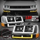 [Switchback E-LED DRL] For 03-24 Chevy Express GMC Savana 1500-3500 Headlights