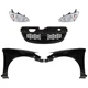 Headlight Kit For 2004-2005 Honda Civic Driver and Passenger Side Halogen Coupe