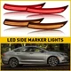 4PCS Front Rear Smoked LED Side Marker Lamp Pair For 2015-2017 Chrysler 200 EOU