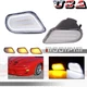 2PC Turn Signal LED Lights Replacement For 98-02 Pontiac Firebird Trans Am Clear