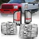 4pcs Chrome Headlights & Tail Light For 2007-2014 Chevy Silverado Assembly Sets 4pcs Chrome Headlights & Tail Light For 2007-2014 Chevy Silverado Assembly Sets