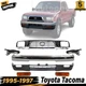 Front Bumper Chrome Steel Kit +Grille +Signal Lights For 1995-1997 Toyota Tacoma