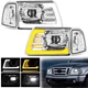 Chrome LED Projecter Headlights w/LED DRL Sequential For 2001-2011 Ford Ranger