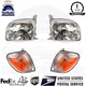 Headlights Assembly + Signal Light Left & Right Side For 2005-2006 Toyota Tundra