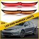 For 2015-2017 Chrysler 200 LED Front Rear Bumper Side Marker Lights Smoked 4PCS