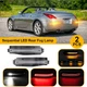 4-in-1 Clear LED Rear Fog Brake Lights Turn Signal Lamp For 2003-09 Nissan 350Z