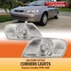 For 1998-2000 Toyota Corolla Chrome Corner Lamps Driving Turn Signal Lights Set