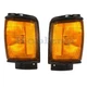 For 84 85 86 4Runner Corner Turn Signal Park Light Lamp w/Black Trim Set Pair