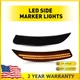 LH+RH Amber LED Front Corner Side Marker Indicator Lights For 15-17 Chrysler 200