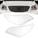 Left & Right Side Headlight Clear Headlamp Lens Cover For 13-17 Buick Enclave