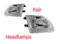 Headlights Assembly For 1997-2003 Ford F-150/1997-2002 Expedition Headlamps Pair