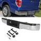NEW Chrome - Complete Rear Steel Bumper Assembly for 2009-2014 Ford F150 w/Park