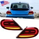 For VW Beetle 2013-2019 Pair Rear Red LED Tail Lights Sequential Turn Signal DRL