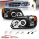 1995-2001 For Ford Explorer Black LED Halo Projector Headlights 1995-2001 For Ford Explorer Black LED Halo Projector Headlights