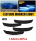 1-5Set Blue LED Side Marker Lights Front Rear For Dodge Charger 15-22 68214404AA