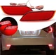 2x Red Lens LED Rear Bumper Reflector Stop Brake Lights For 2013-2015 Subaru XV