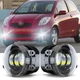 LED Front Fog Light Bumper Driving Lamps Right+Left For 2007-2012 Toyota Yaris