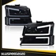 Smoke Headlights Bumper Lamps Fit For 03-07 Chevy Silverado Avalanche w/ LED DRL