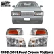 Front Headlights + Corner Lights LH & RH Side For 1998-2011 Ford Crown Victoria