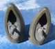 NOS 1939 1940 Chevy Truck PARK LIGHT BUCKETS Original GM pair Fender Lights