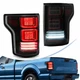 VLAND Smoked LED Tail Lights For Ford F150 2015-2020 Clear Lens Rear Lamps