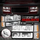 [LED DRL Strip] For 94-00 GMC C10 C/K 1500 Headlights Bumper Corner Lamps Chrome
