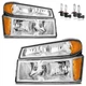 Headlights For 2004-2012 GMC Canyon Chevrolet Colorado Headlamp W/bulbs L+R Pair Headlights For 2004-2012 GMC Canyon Chevrolet Colorado Headlamp W/bulbs L+R Pair