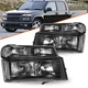 For 2004-2012 Chevy Colorado/GMC Canyon Black Headlights Bumper Lamps 04-12 For 2004-2012 Chevy Colorado/GMC Canyon Black Headlights Bumper Lamps 04-12