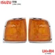 Pair Amber Chrome Front Corner Lamp Light For Isuzu Tfr Tf Bravo 1988 - 2002