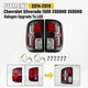 Halogen Upgrade To LED For 2014-2019 Chevy Silverado 1500 Black Tail Lights Pair