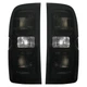 For Chevy Silverado GMC Sierra 2014-2019 Pair Tail Lights Brake Lamps Black