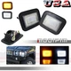 Clear Front Bumper Turn Signal w/ Amber LED Lights For 03-09 Hummer H2 15060530