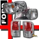 93 94 95 96 97 Ford Ranger Headlights Corner + Tail Lights Chrome Set RH + LH