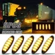5x Amber LED Raised Cab Roof Side Marker Signal Light For Freightliner Cascadia