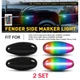 Smoked 8X For 2001-14 Chevy Silverado 2500HD LED Side Marker RGB Lights 15793902 Smoked 8X For 2001-14 Chevy Silverado 2500HD LED Side Marker RGB Lights 15793902