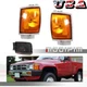 For 1984-86 Toyota Pickup Amber Lens Corner Lights Set Driver and Passenger Side