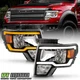 For 2009-2014 Ford F150 LED Tube Sequential Siganl Headlights w/ Greeting Light