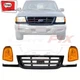 New Front Grille Black & Corner Park Light Left Right For 2001-2003 FORD RANGER