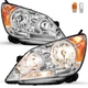For 2005-2010 Honda Odyssey Chrome Amber Corner Headlights Assembly Pair